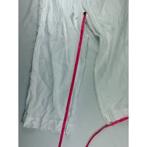 NWT J CREW Wide-leg Seaside Pant in Linen White Size XS - Picture 10 of 10